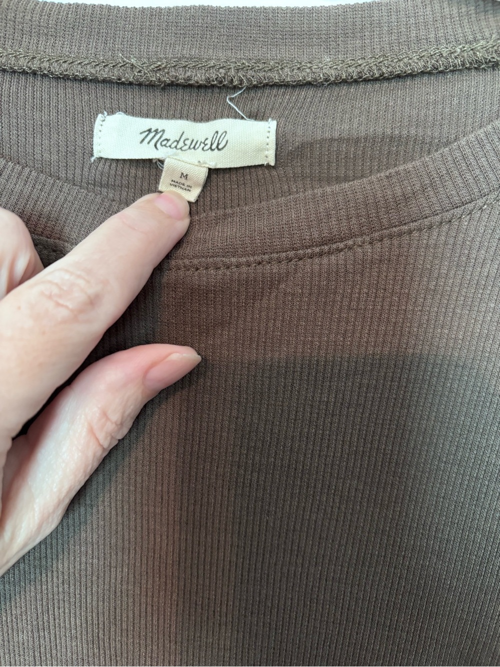 Madewell Long Sleeve Crewneck Top Size Medium - Picture 4 of 12